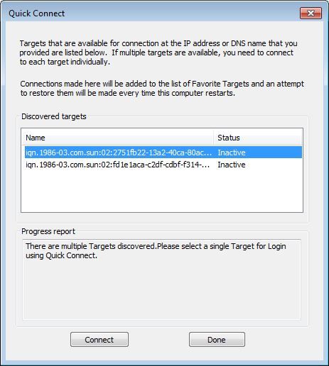 Windows iscsi properties